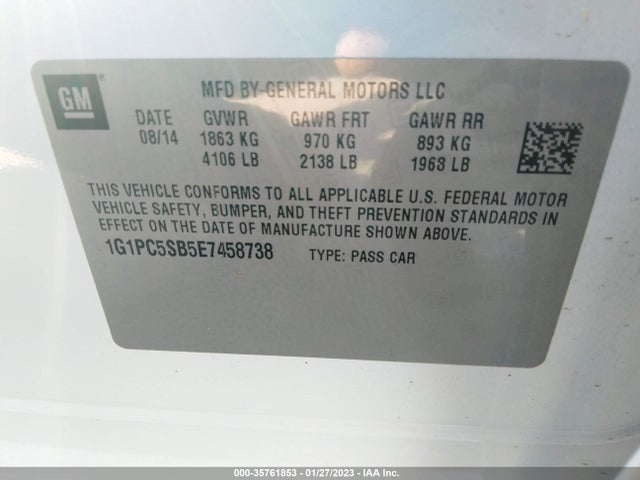 Chevrolet Cruze 1lt 2014 1G1PC5SB5E7458738 Image 11