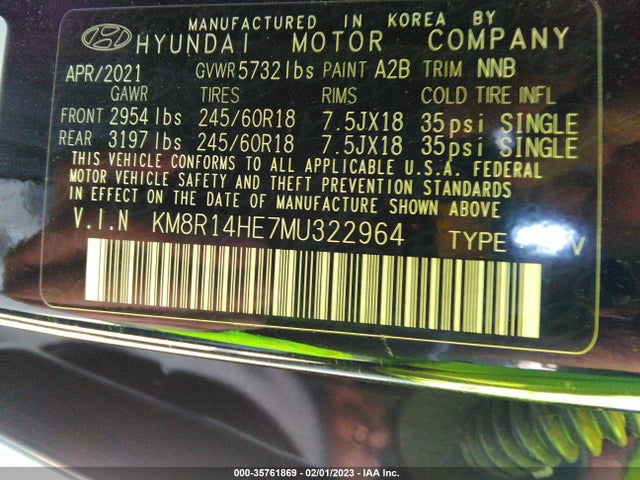 Hyundai Palisade Se 2021 KM8R14HE7MU322964 Image 9