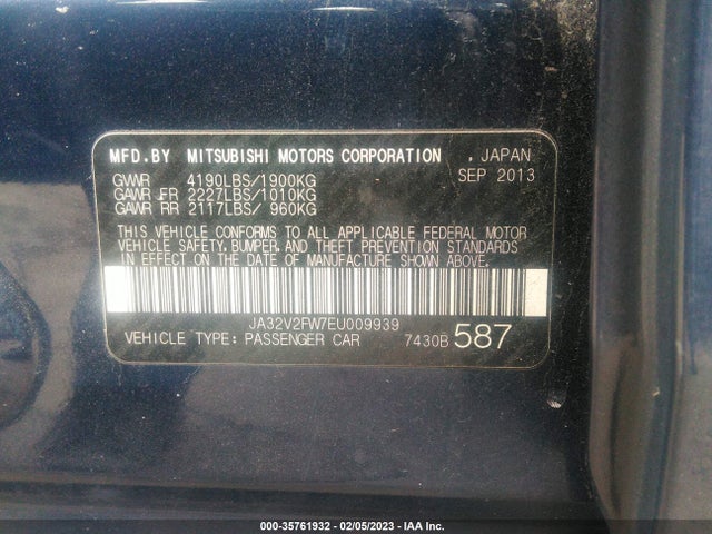 JA32V2FW7EU009939 Mitsubishi Lancer Se