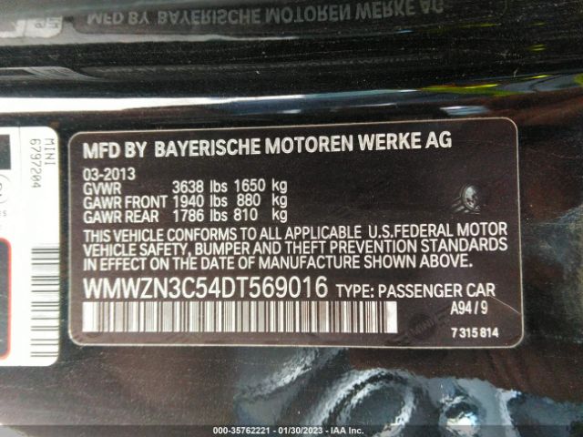 WMWZN3C54DT569016 Mini COOPER CONVERTIBLE