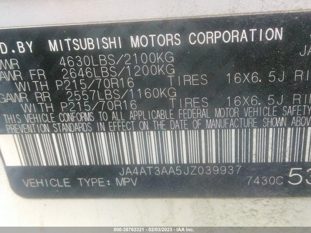 2018 Mitsubishi Eclipse, VIN: JA4AT3AA5JZ039937
