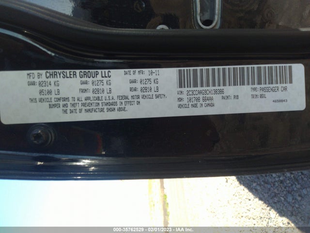 Chrysler 300 2012 2C3CCAAG9CH138386 Image 10