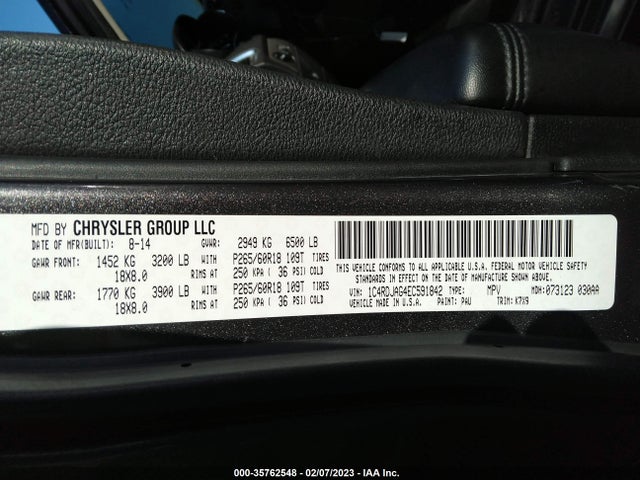 Dodge Durango Sxt 2014 1C4RDJAG4EC591842 Image 11
