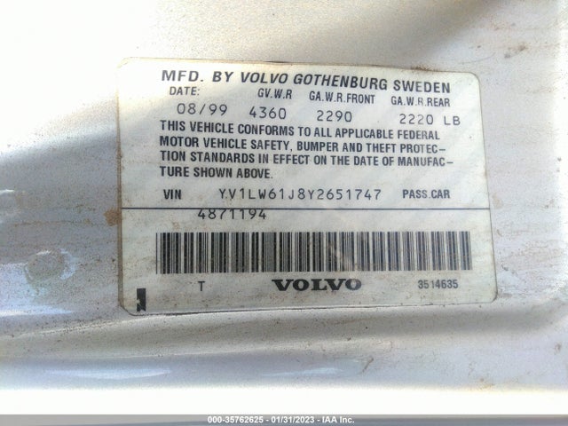 Volvo V70 2000 YV1LW61J8Y2651747 Image 10