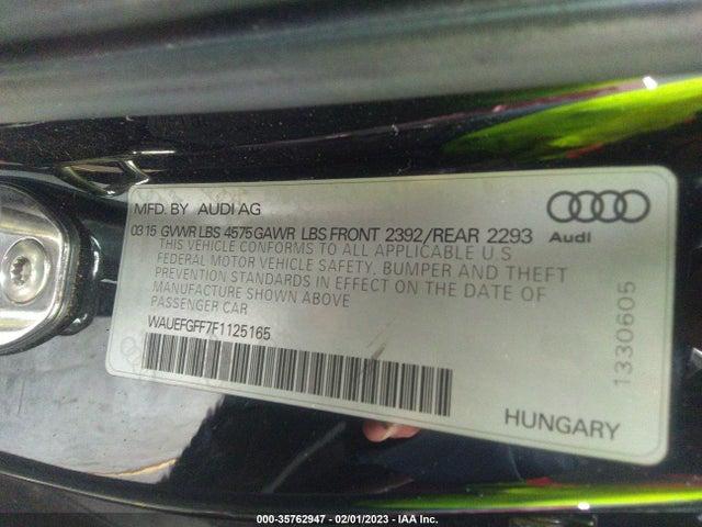 WAUEFGFF7F1125165 Audi A3 2.0t Premium Plus