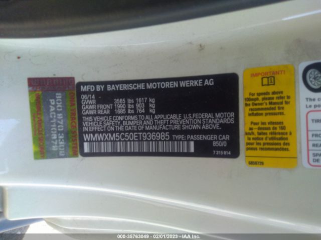 WMWXM5C50ET936985 Mini COOPER HARDTOP