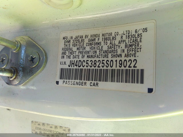 Acura RSX 2005 JH4DC53825S019022 Image 11