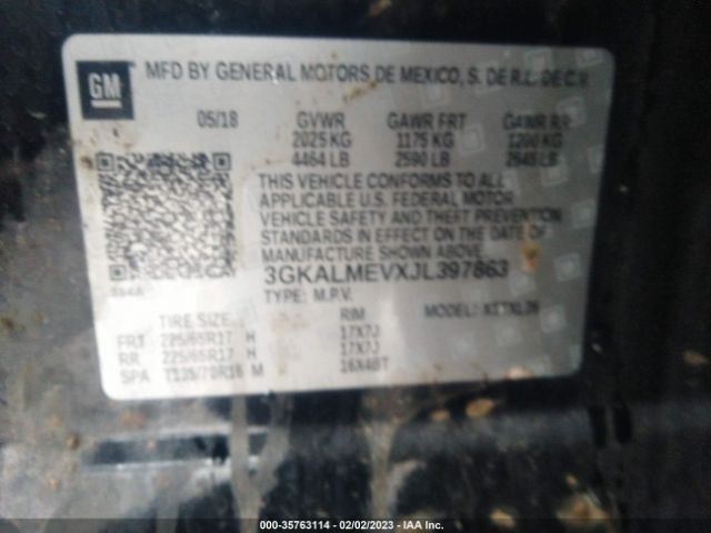 3GKALMEVXJL397863 GMC Terrain Sle