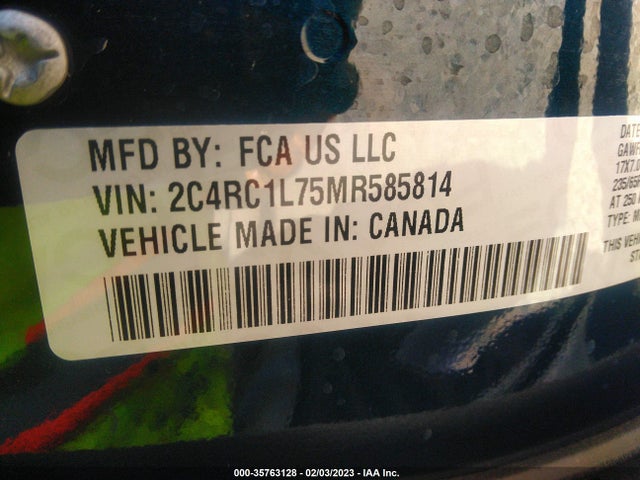 2021 Chrysler Pacifica Hybrid, VIN: 2C4RC1L75MR585814