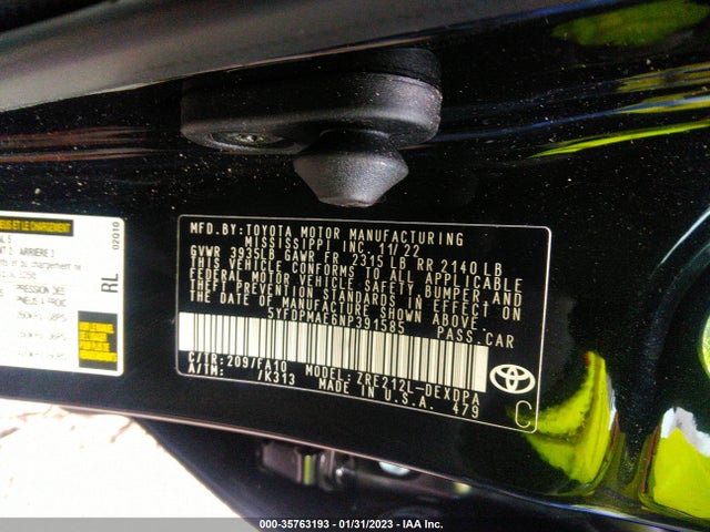Toyota COROLLA L 2022 5YFDPMAE6NP391585 Image 11