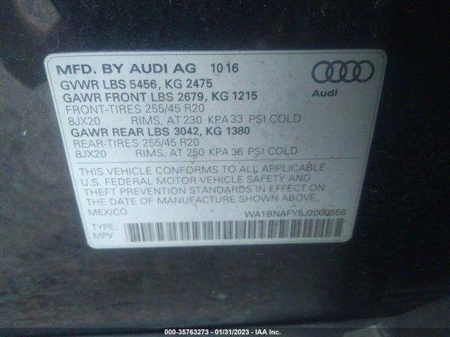 Audi Q5 Premium Plus 2018 WA1BNAFY5J2000556 Image 10