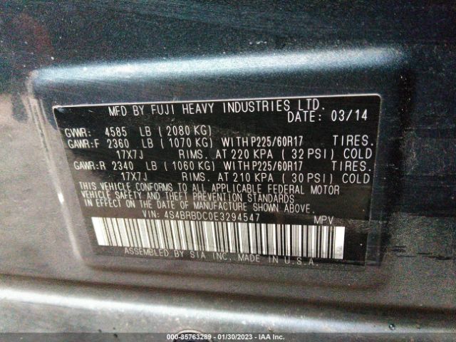 4S4BRBDC0E3294547 Subaru Outback 2.5i Premium
