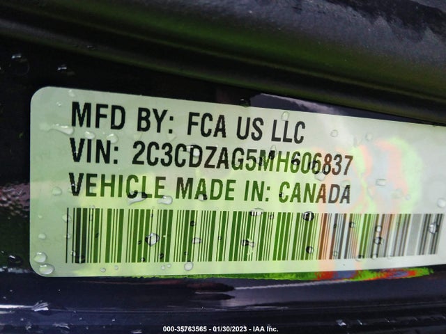 Dodge Challenger Sxt 2021 2C3CDZAG5MH606837 Image 9