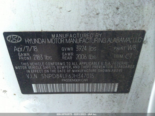 Hyundai ELANTRA SEL 2018 5NPD84LF6JH347015 Image 9