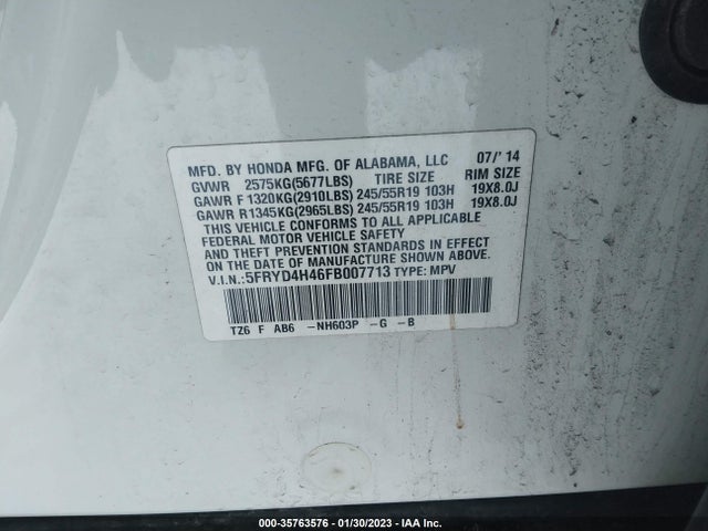 2015 Acura MDX, VIN: 5FRYD4H46FB007713