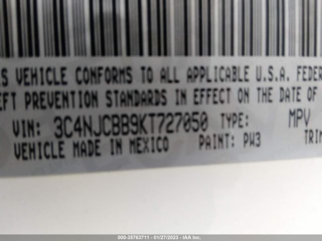3C4NJCBB9KT727050 Jeep Compass Altitude