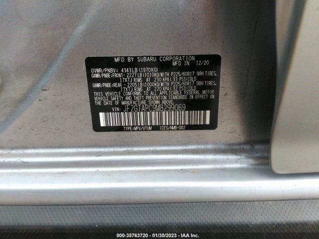 2021 Subaru Crosstrek, VIN: JF2GTAPC9M8299069