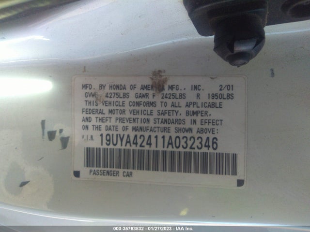 Acura CL 2001 19UYA42411A032346 Image 10
