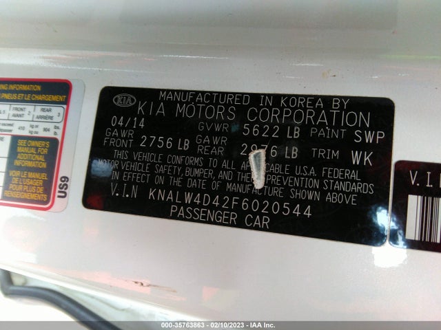 2015 Kia K900, VIN: KNALW4D42F6020544