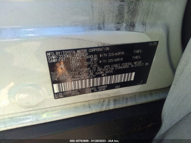2021 Toyota Venza, VIN: JTEAAAAH2MJ085477