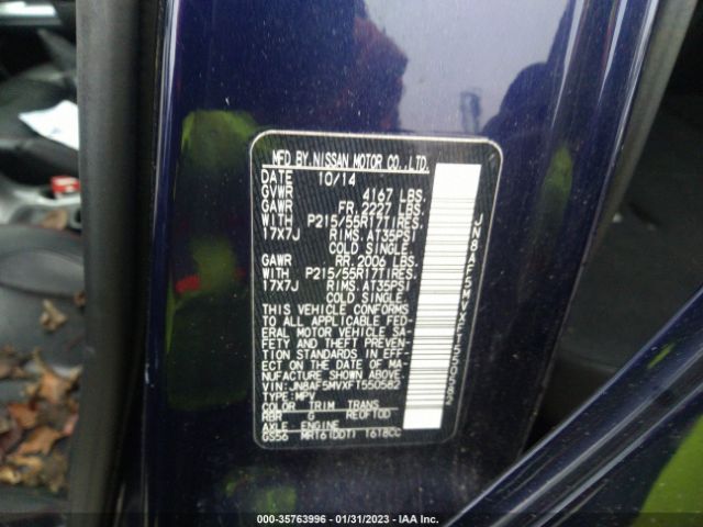 JN8AF5MVXFT550582 Nissan Juke Sl
