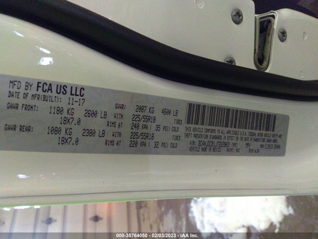 2018 Jeep Compass, VIN: 3C4NJDCB1JT222803