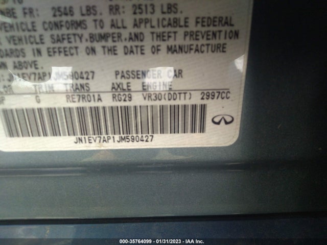 JN1EV7AP1JM590427 Infiniti Q50 3.0t Luxe