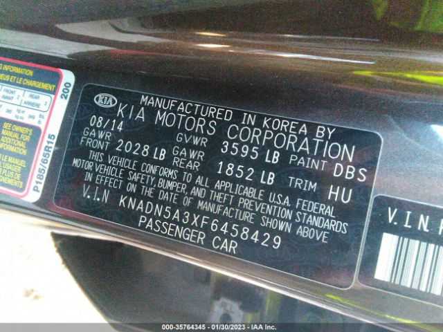 KNADN5A3XF6458429 KIA RIO EX