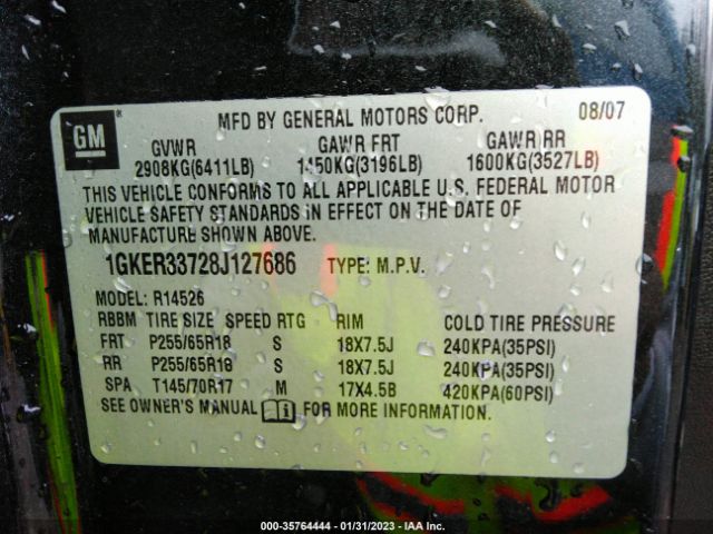 1GKER33728J127686 GMC Acadia Slt2