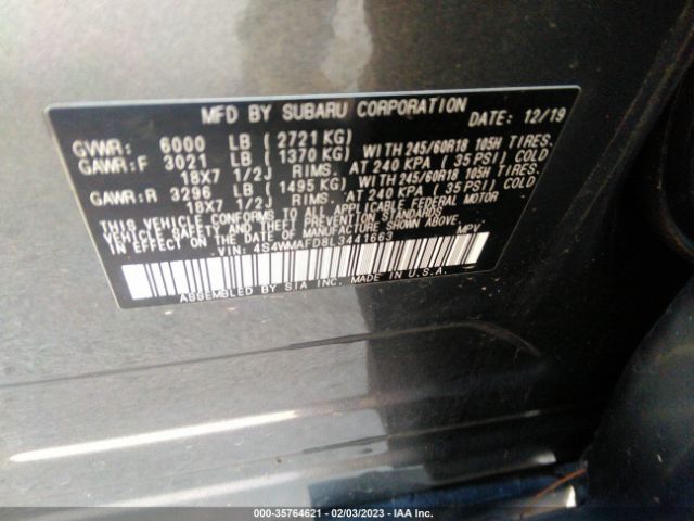4S4WMAFD8L3441663 Subaru Ascent Premium