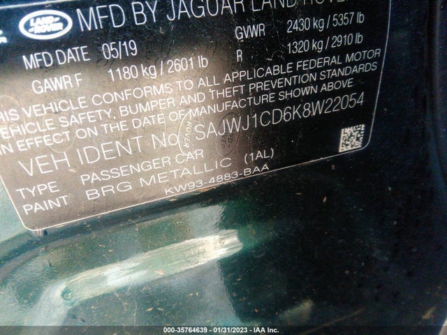 2019 Jaguar XJ, VIN: SAJWJ1CD6K8W22054