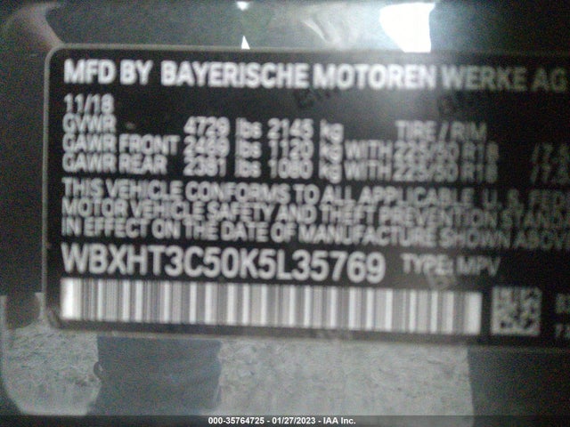 BMW X1 Xdrive28i 2019 аукцион фото