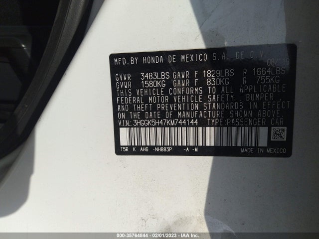 Honda FIT LX 2019 3HGGK5H47KM744144 Image 9
