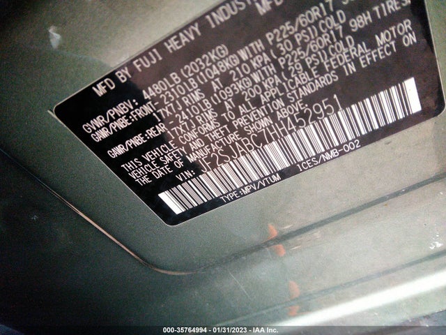 2017 Subaru Forester, VIN: JF2SJABC7HH452951