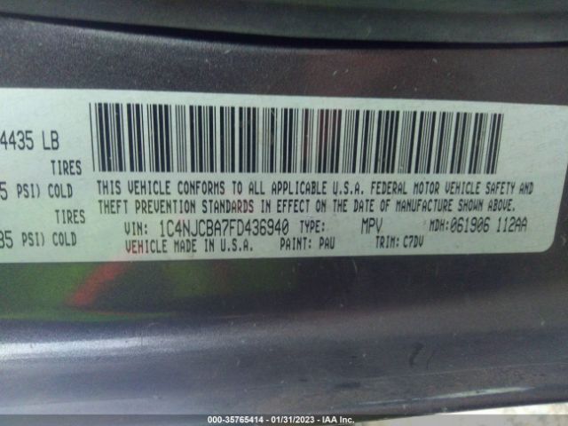 1C4NJCBA7FD436940 Jeep Compass Sport