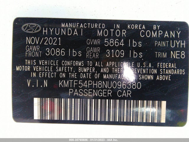 2022 Genesis G90, VIN: KMTF54PH8NU096380