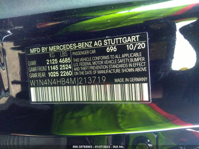 2021 Mercedes-Benz GLA-Class, VIN: W1N4N4HB4MJ213719