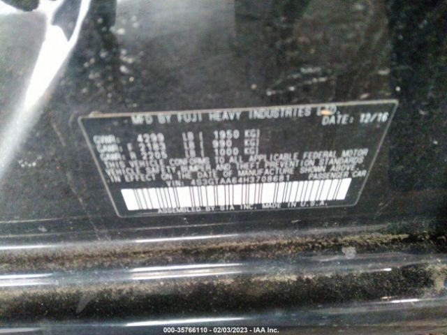 4S3GTAA64H3708681 Subaru Impreza