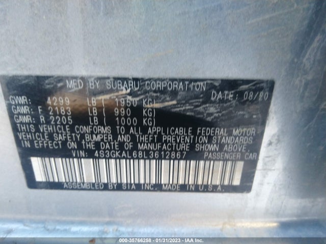 Subaru Impreza Sport 2020 4S3GKAL68L3612867 Image 10