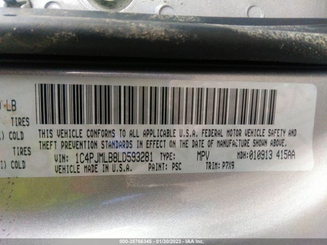 1C4PJMLB8LD593281 Jeep Cherokee Latitude Plus