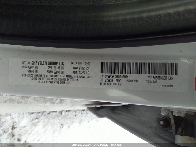 1C3BC8FG9BN600934 Chrysler 200