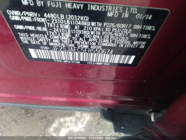 Subaru Forester 2.5i Premium 2014 JF2SJAEC5EH550674 Image 10
