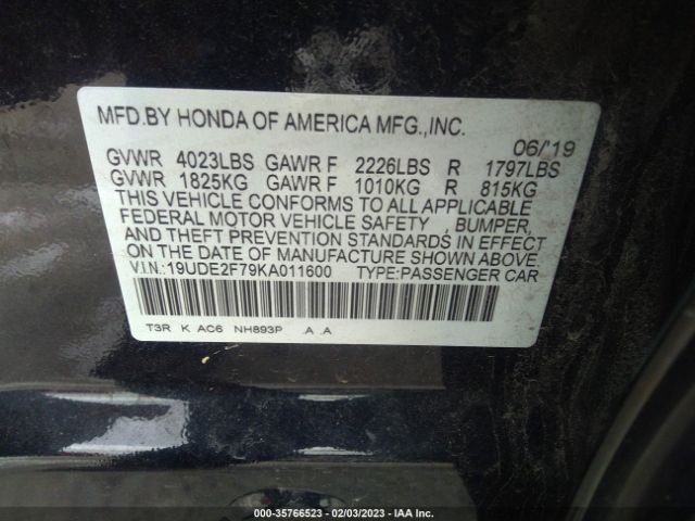 19UDE2F79KA011600 Acura Ilx Pkg