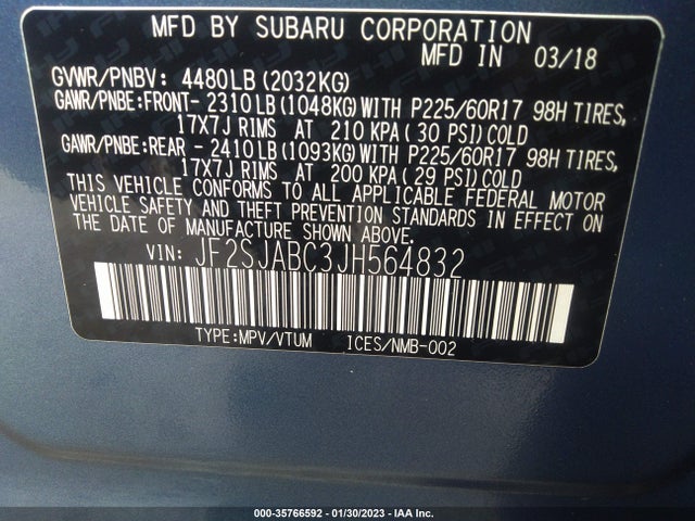 Subaru Forester 2018 JF2SJABC3JH564832 Image 11