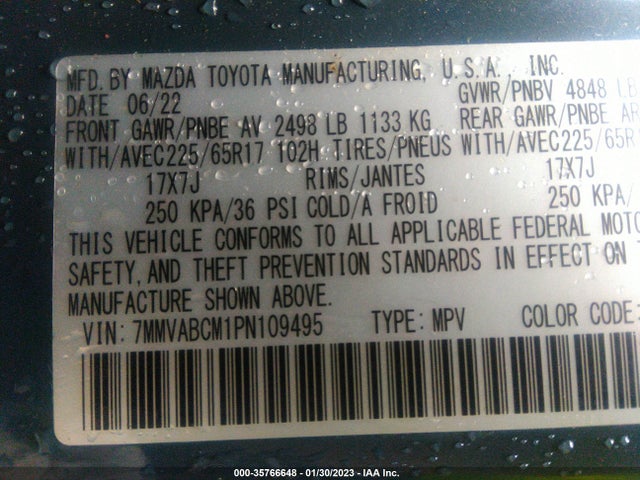 2023 Mazda CX-50, VIN: 7MMVABCM1PN109495