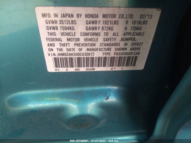 Honda Fit 2013 JHMGE8H30DC030972 Image 10