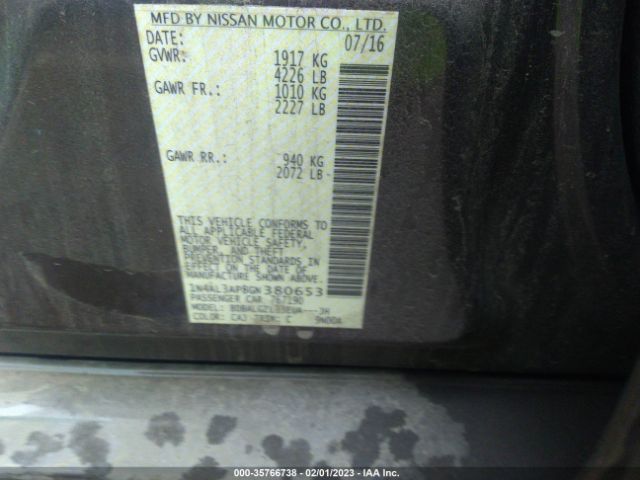 1N4AL3AP8GN380653 Nissan Altima 2.5 S