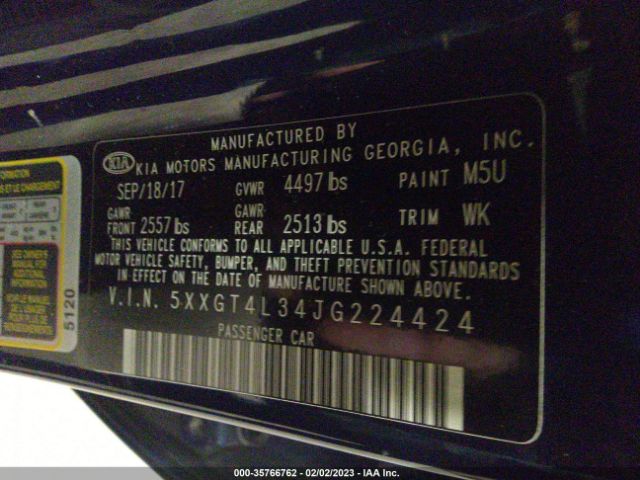 5XXGT4L34JG224424 KIA Optima Lx