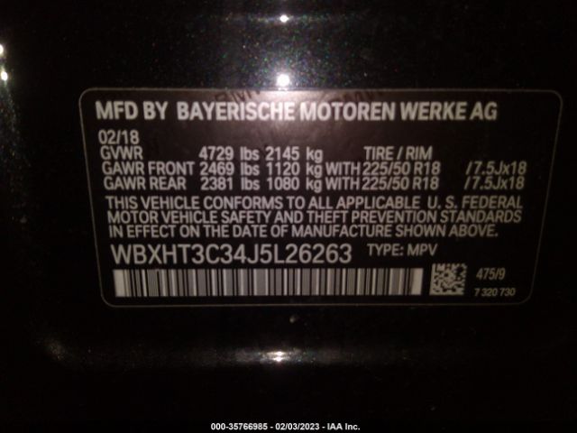 WBXHT3C34J5L26263 BMW X1 Xdrive28i