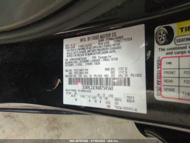 Lincoln MKZ 2010 3LNHL2JC9AR754560 Image 10